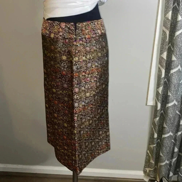 WDNY satin brocade pencil skirt - Picture 4 of 9